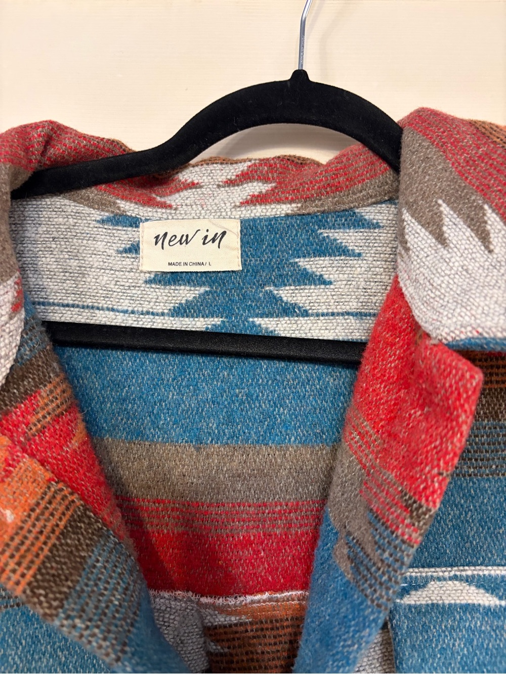 Nervi Azteca Patterned Shacket in Teal & Rust - Picture 2 of 3